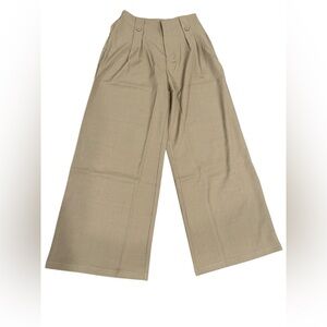 HALARA Flex™ DayStretch Pants High Waisted Pocket Wide Leg Beige Tan XS